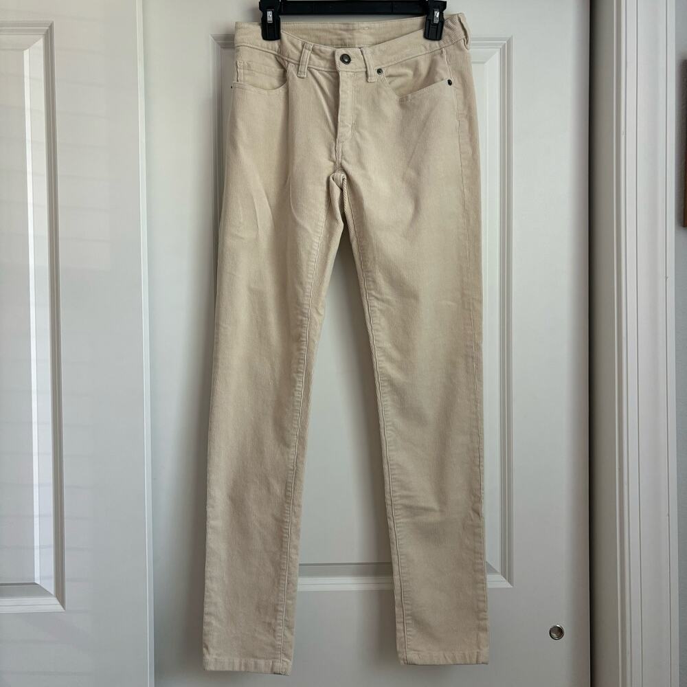 Patagonia Women's Fitted Corduroy Outdoor Cream Pants Sz 29 Outdoor‎